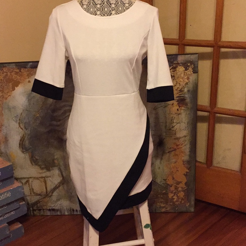 Apparel White and Black Dress 🎉❤️